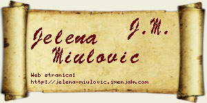 Jelena Miulović vizit kartica